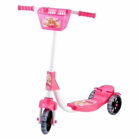 Beren Oyuncak Barbie Sepetli Şeffaf Silikon 3 Tekerlekli Scooter