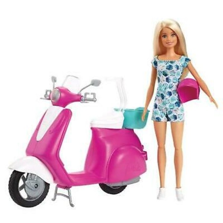 Barbie Bebek Scooter Playset Gbk85 Aksesuar Pembe 7 N9 Fiyatlari Ve Ozellikleri