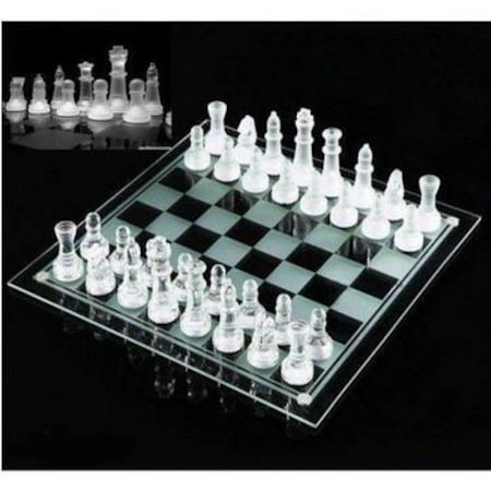 Glass Chess Cam Satranç Takımı (25 Cm X 25 Cm)