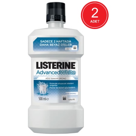 Listerine Advanced White Hafif Tat Ağız Bakım Suyu 2 x 500 ML