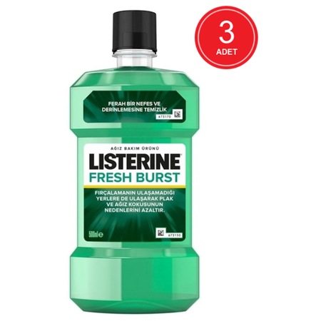 Listerine Fresh Burst Ağız Bakım Suyu 3 x 250 ML