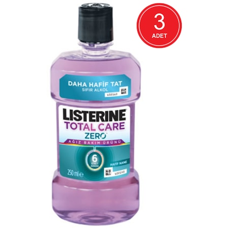 Listerine Total Care Zero Ağız Bakım Suyu 3 x 250 ML