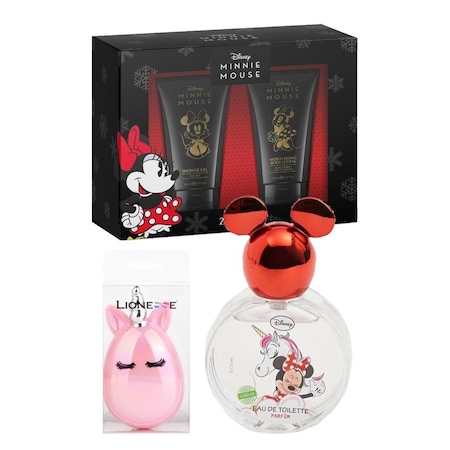 Disney Minnie Mouse Çocuk Parfüm EDT 50 ML + Unicorn Tarak + Vücut Bakım Seti