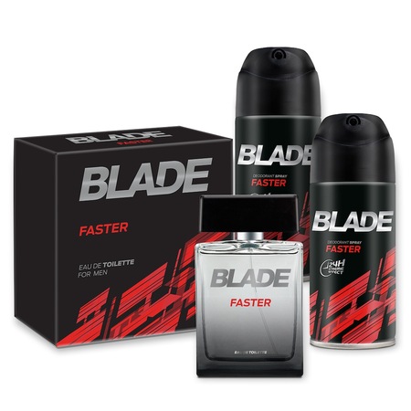 Blade Faster Erkek Parfüm EDT 100 ML+ Sprey Deodorant 150 ML x 2