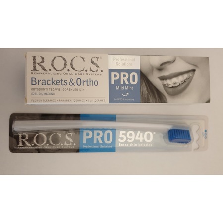 Rocs Brackets & Ortho Pro Diş Macunu 100 ML + Pro 5940 Diş Fırçası Soft