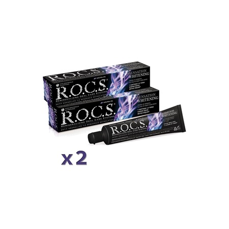 Rocs Sensation Whitening Ekstra Beyazlatıcı Diş Macunu 2 x 74 G