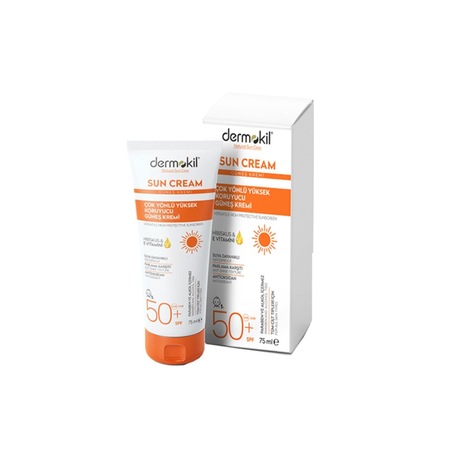 Dermokil Sun Cream Çok Yönlü Yüksek Koruyucu Güneş Kremi SPF 50+ 75 ML