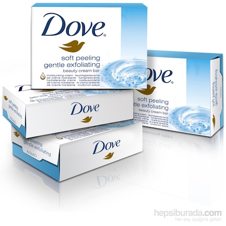 Dove Sabun Soft Peeling Gentle Exfoliating Cream Bar Sabun 100 G 4'lü