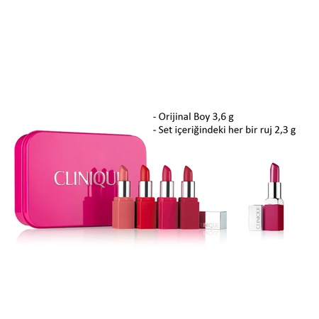 Clinique Lip Pop 4lü Ruj Seti 23g X 4 Kutusu Ile Birlikte