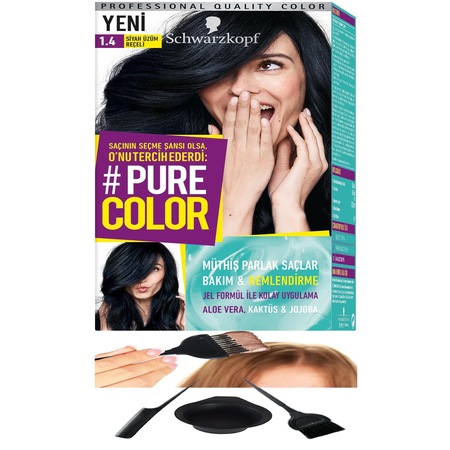 pure color jel sac boyasi 1 4 siyah uzum receli boyama seti fiyatlari ve ozellikleri