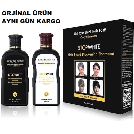 Stop White Stopwhite Sac Sakal Siyahlastirici Sampuan Seti 400 Ml Fiyatlari Ve Ozellikleri