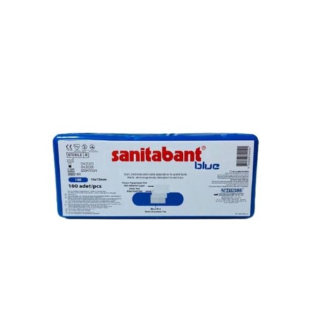 sanitabant metal pedli steril mavi yara bandi 100 lu 1 kutu fiyatlari ve ozellikleri