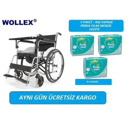Wg M699 Klozetli Tekerlekli Sandalye Tekerlekli Sandalye Wollex Wg M699