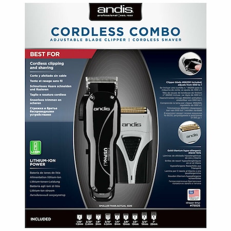 Andis Cordless Pro Li Tıraş Makinası ve Andis TS2 Sıfırlama Tıraş Makinası