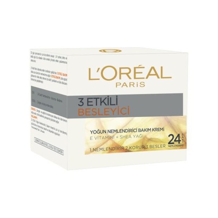 L'Oreal Paris 3 Etkili Besleyici Yoğun Nemlendirici Bakım Kremi 50 ML