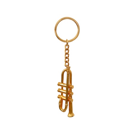 Zekupp Trompet Anahtarlık Altın Renk, Müzik Severler İçin Hediye