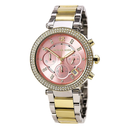 michael kors pink dial watch