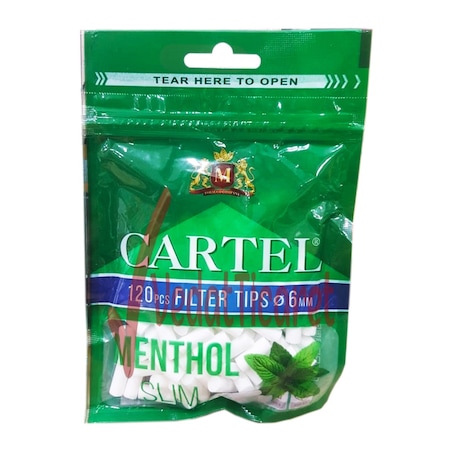 Cartel Mentollü Filtre 6 mm Slim - Mentollü Pamuk Tutun Zıvanası
