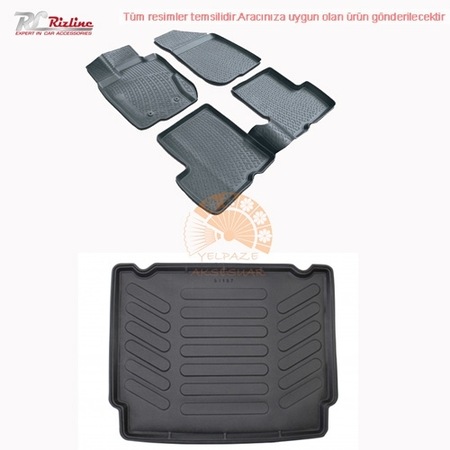Renault Megane 4 Hb 2016 Sedan Sonrasi 3d Paspas Ve Bagaj Paspas Seti Havuzlu Renault Oem 3d Havuzlu Paspas Bagaj Havuzu Set