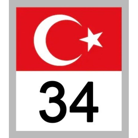 34 istanbul turk bayragi ve plaka kodu on cam sticker yapistirma fiyatlari ve ozellikleri