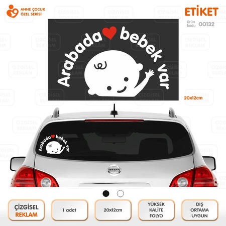 Arabada Bebek Var Sticker Etiket Amblem Oto Sticker Fiyatlari Ve Ozellikleri