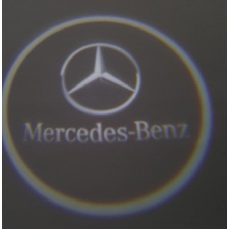 Mercedes kapı altı ışıklı logo