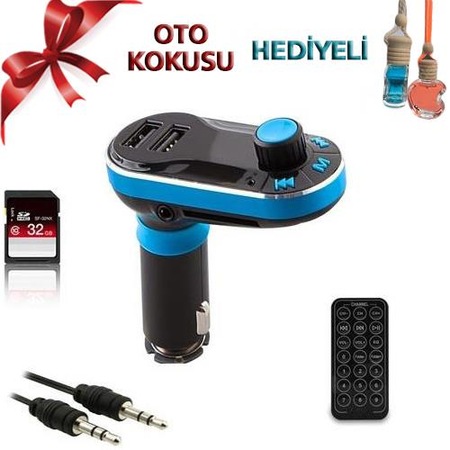 Bluetooth Araç Kiti Fm Çift Usb Girişli Transmitter 2.1a  