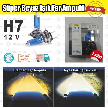 H7 beyaz ampül