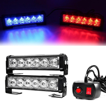 Kirmizi Mavi 4 Lu Cakar Set Led Uyari Lambalari Fsmauto