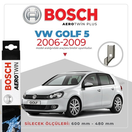 Bosch Aerotwin Volkswagen Golf 5 2006 2009 Muz Silecek Takimi