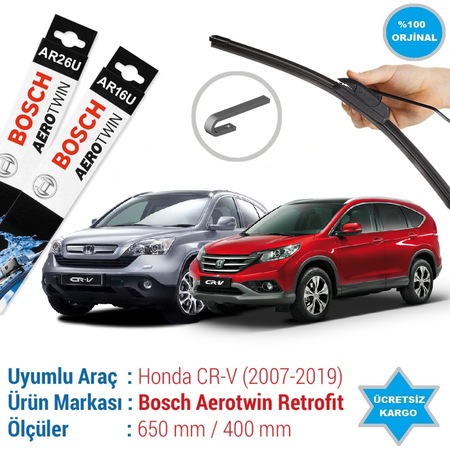 Honda Crv Silecek Takimi 2007 2019 Bosch Aerotwin N11 Com