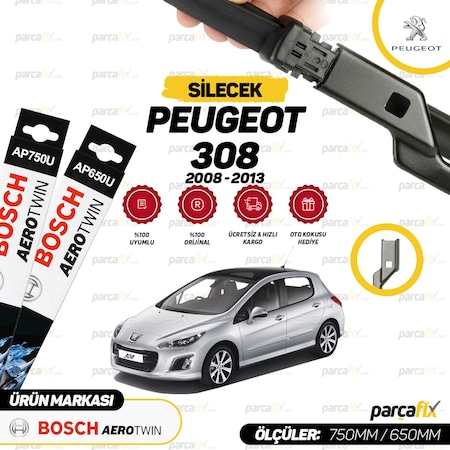 Peugeot 308 Bosch Aerotwin Plus Silecek Takimi 2007 2013 N11 Com