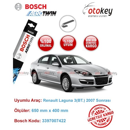 Renault Laguna 3 Silecek Takimi 2007 Ve Sonrasi Bosch Aerotwin