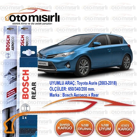 Toyota Auris On Ve Arka Silecek 2013 2018 Bosch Aeroeco N11 Com