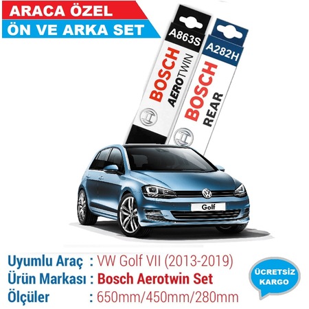 Vw Golf 7 On Arka Silecek Takimi 2013 2019 Bosch Aerotwin N11 Com