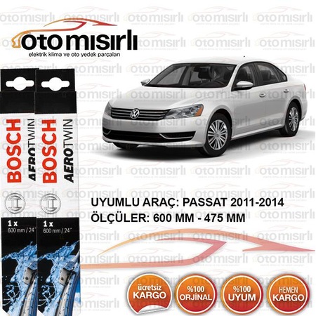 Vw Passat B7 Silecek Takimi 2011 2014 Bosch Aerotwin Plus N11 Com