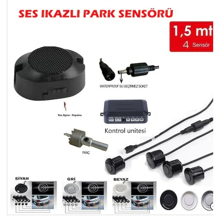 Mfk Park Sensoru Ses Ikazli Orjinal Tip Siyah Beyaz Gri Sensor Fiyatlari Ve Ozellikleri