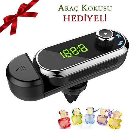 F1 Bluetooth Transmitter Araç Kiti Fm Telefon Tutucu  