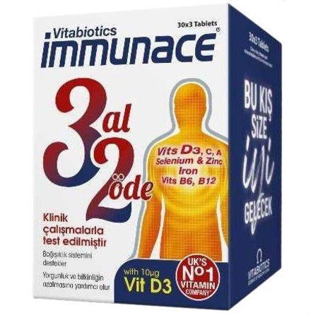 Vitabiotics Immunace Original 90 Tablet 3 Al 2 Ode Avantajli P Fiyatlari Ve Ozellikleri