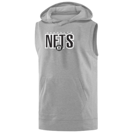 Brooklyn nets sleeveless hoodie Clearance