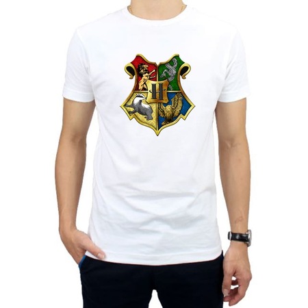 Lord T Shirt Harry Potter Hogwarts Logo Beyaz Erkek Tshirt Mb 83 Trendyol