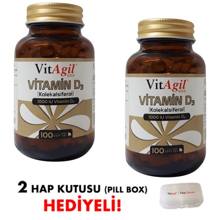 2 Adet Vitagil Gold 1000 Iu Vitamin D3 100 Soft Gel Skt022021