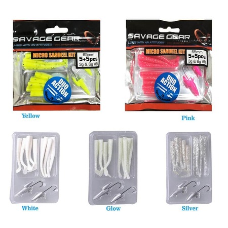 savage gear micro sandeel kit silver
