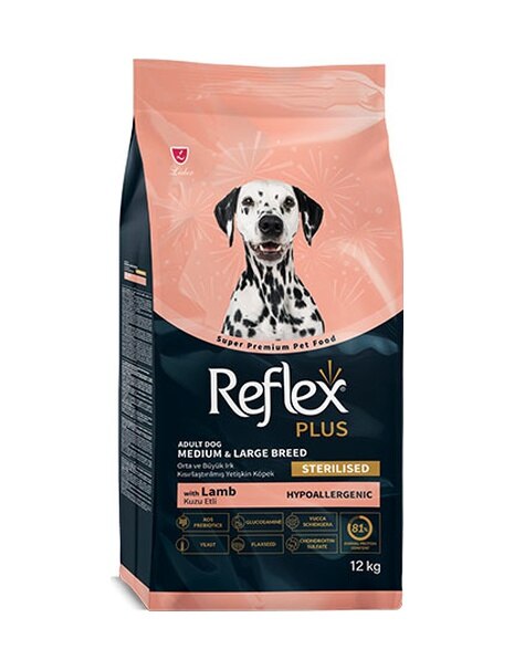 Reflex Plus Light Sterilised Orta Ve Büyük Irk Kuzulu Kısırlaştırılmış Köpek Maması 12 Kg 213-10019.05