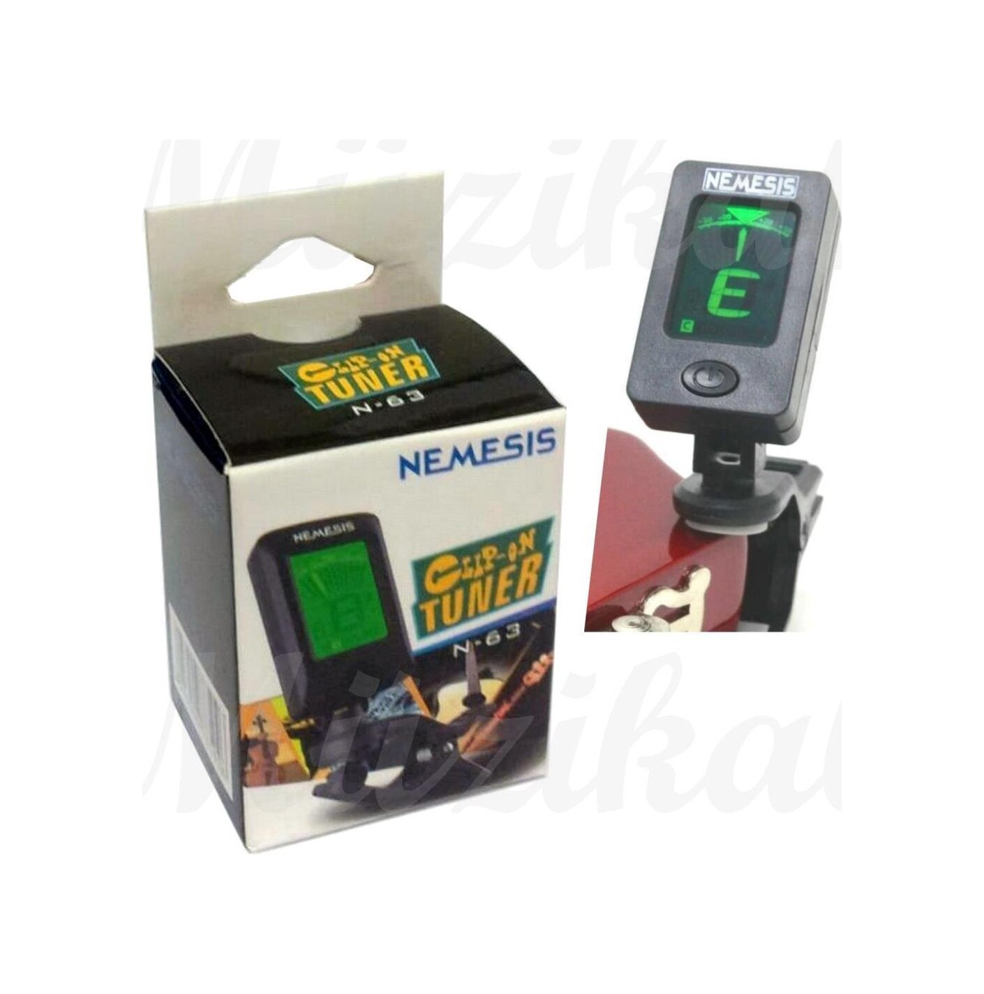 Akort Aleti Tuner Nemesis N63 Mini - Akort Cihazı Bağlama Saz Gi