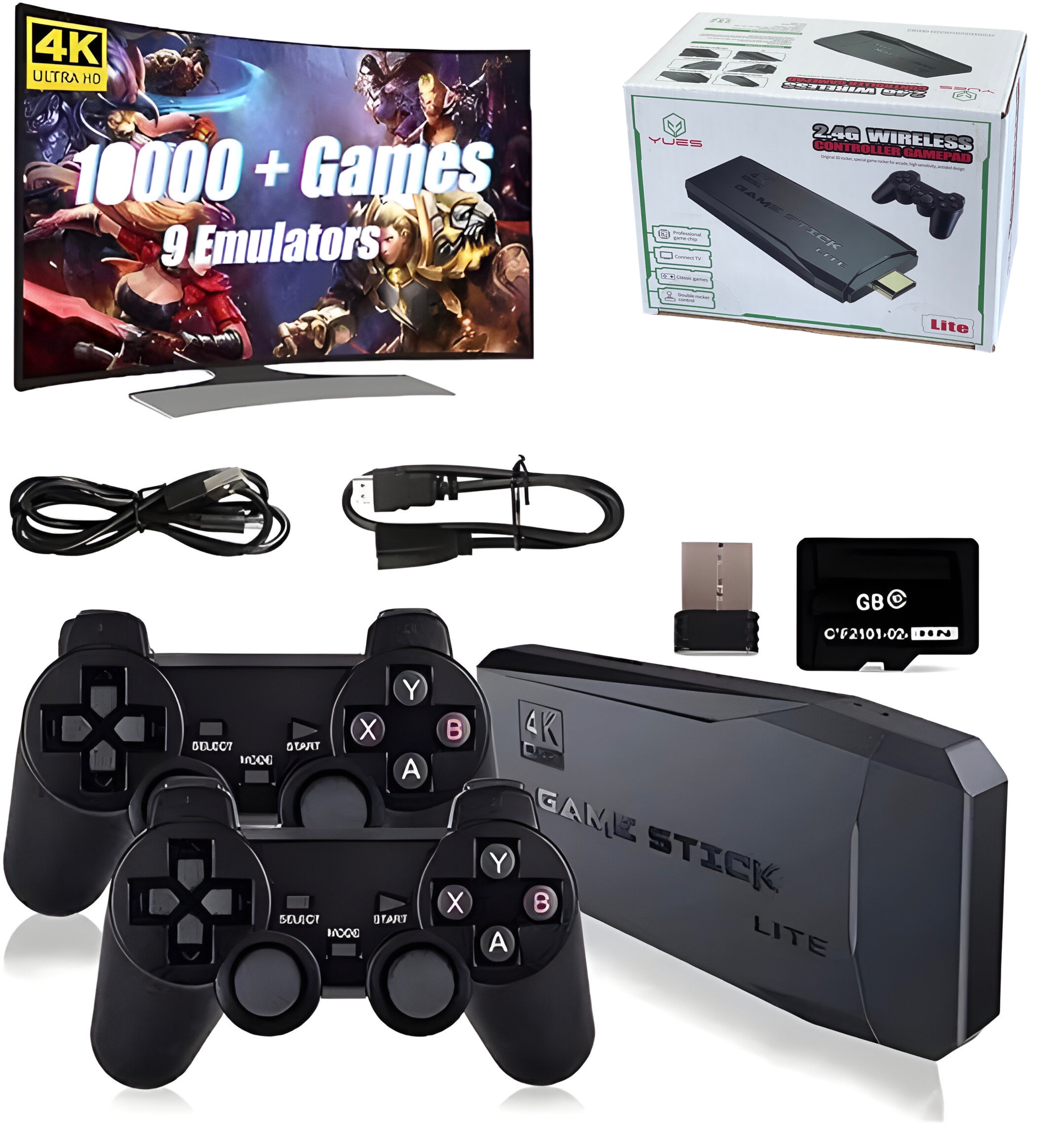 Yues M8 Oyun Konsolu 4k 64 Gb Oyun Yüklü Çift Kollu Hdmi Uyumlu