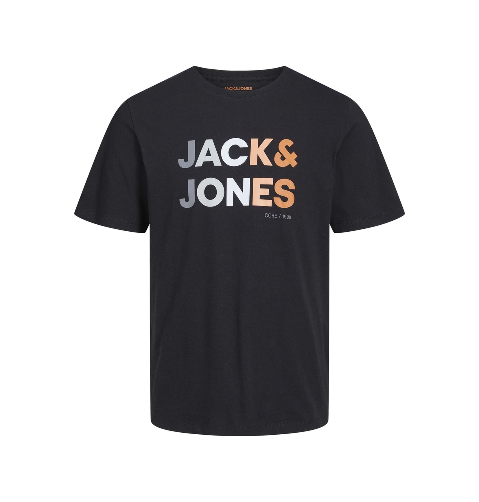 Jack & Jones Renk Geçişli Logo Baskılı Tişört Forest 12249602 Siyah
