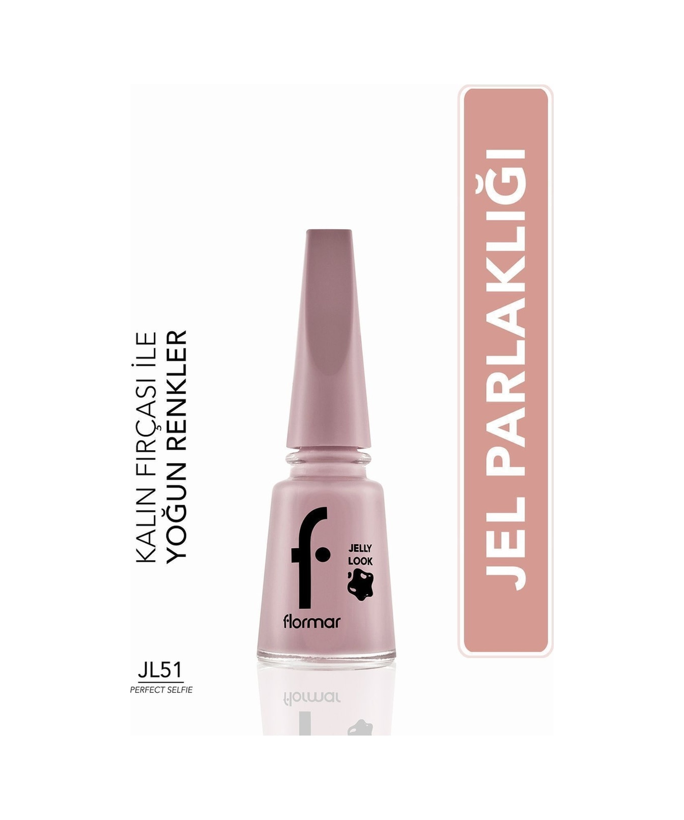 Flormar Jelly Look Jel Tırnak Efektli Parlak Oje JL51 Perfect Selfie