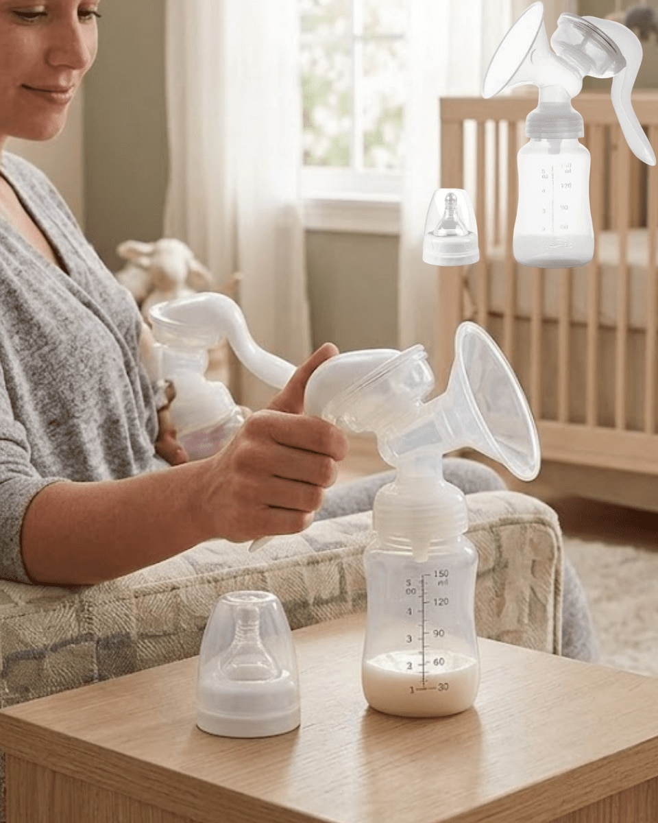 Manuel - 562 - Göğüs Pompası Masaj Özellikli Bpa İçermez Tnabilir - Myceshop - 180 Ml