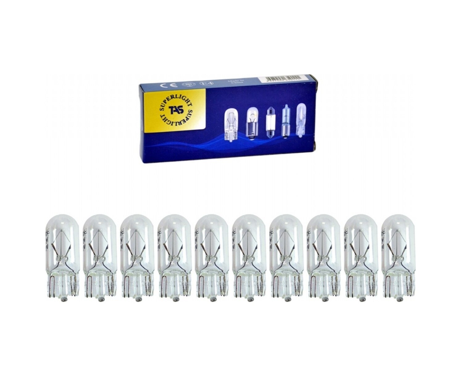 TAS 12V T10 Ampul Büyük Dipsiz 5W SL3104 (10 lu)
